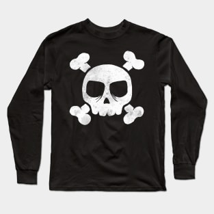 Spatter Skull watercolor Long Sleeve T-Shirt